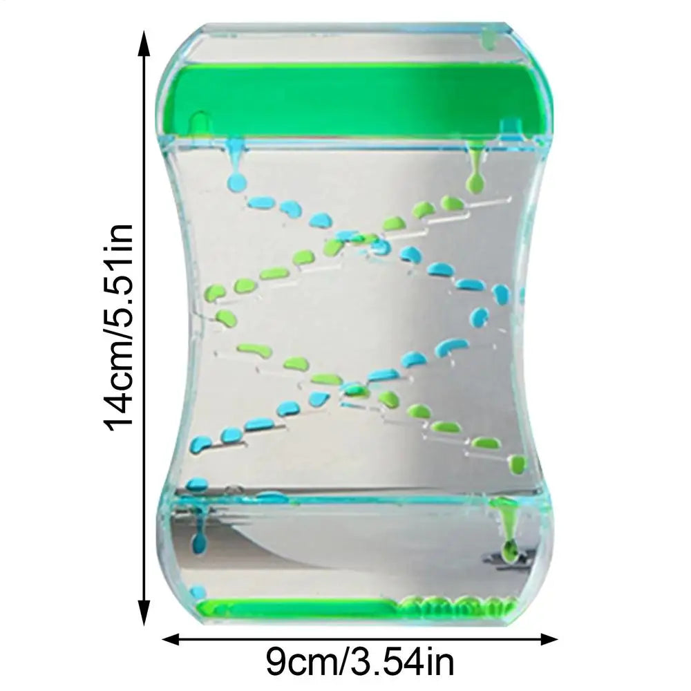 Colorful Spiral Liquid Timer Hourglass with Floating Bubbles - Visual Sensory Toy for All Ages, Ideal for Home and Office Decor
